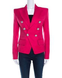 Balmain Double Breasted Blazer - Pink