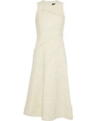 Lyst Oscar De La Renta Wrap Effect Wool Tweed Mini Dress In White