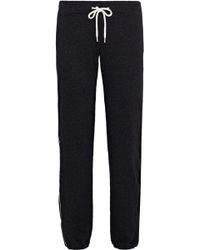 black fleece track pants