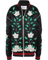 Antik Batik Embroidered Woven Bomber Jacket Black