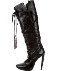 vince camuto black quilted boots