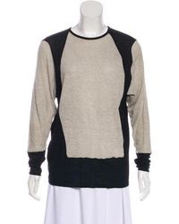 Lyst - Helmut Lang Asymmetrical Wool Sweater Grey in Gray
