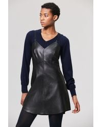 Lyst Veda Leather Slip Dress In Red Veda Slip Leather Dress Black Lyst