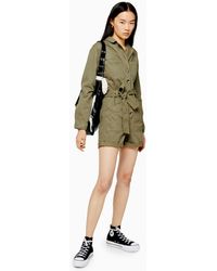 TOPSHOP Combinaison à manches longues en jean Grande - Vert