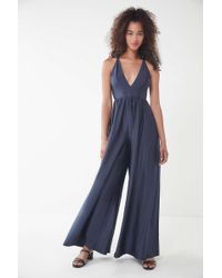 gia plunging shimmer jumpsuit