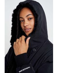 Calvin Klein Bomberjacke mit Kunstfellfutter - Schwarz