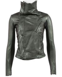 Rick Owens Green Leather Jacket