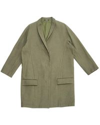 Maison Margiela Abrigo en algodón caqui - Verde