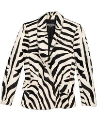 Balmain Chaqueta en cuero multicolor - Negro
