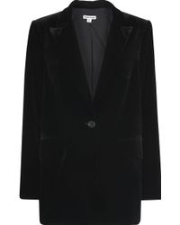 Whistles Velvet Relaxed Jacket - Black