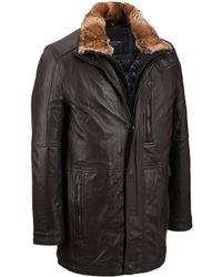 Lyst - Andrew Marc Sunday Driver Leather Car Coat in Black for Men
