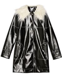 TOPSHOP Abrigo - Negro