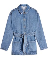TOPSHOP Denim Outerwear - Blue
