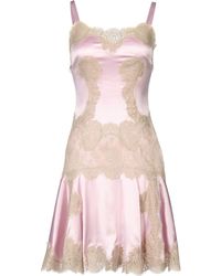 Lyst - Dolce & gabbana Viscose Lace Dress in Pink