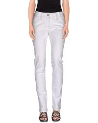 white guess pants