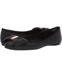 New Womens Ted Baker Black Iela Pvc Shoes Ballerina Slip On