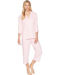 Lauren by Ralph Lauren Essentials Bingham Knits Capri Pj Set - Pink