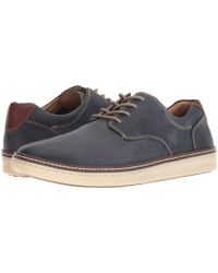 johnston & murphy mcguffey brown plain toe leather sneakers