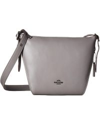 Lyst Coach Polished Pebble Leather Dufflette In Brown Coach Small Dufflette In Natural Calf Leather Dk Oxblood Handbags Lyst