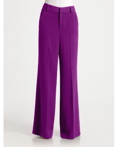 alice and olivia purple pants