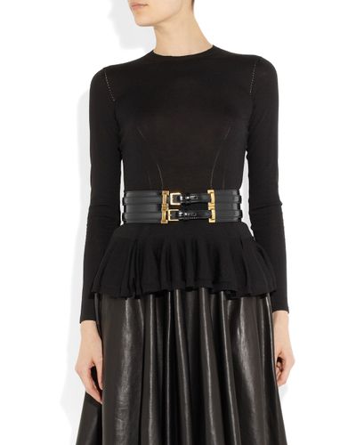 alexander mcqueen leather waist belt