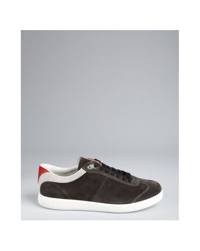 prada grey trainers