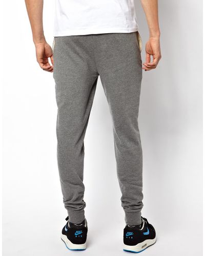 ASOS Skinny Sweatpants With Zip Fly And Button Detail in Gray for Men ...