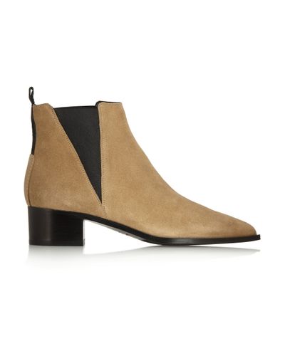 acne studios brown branded heeled boots