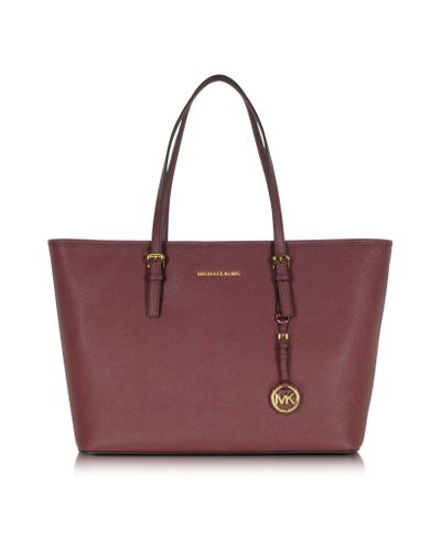 michael kors jet set travel medium top zip tote