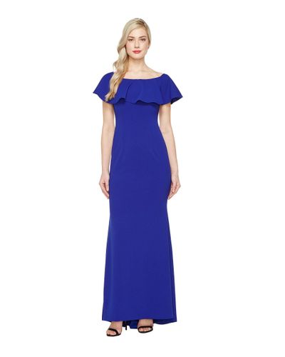 adrianna papell knit crepe gown