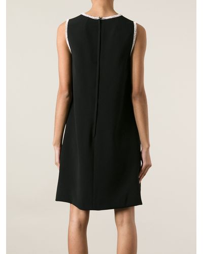 Lyst - Dolce & Gabbana Sleeveless Shift Dress in Black