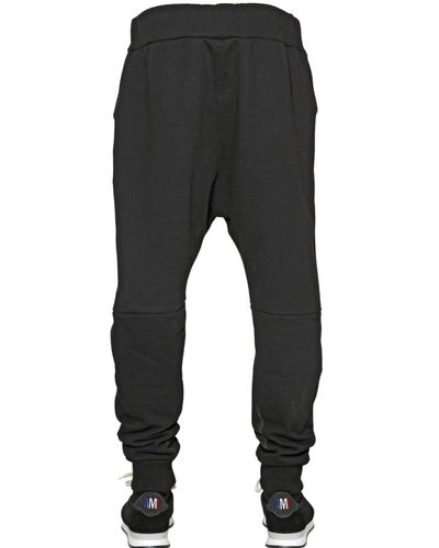 Lyst - AMI Cotton Blend Jogging Trousers in Black for Men