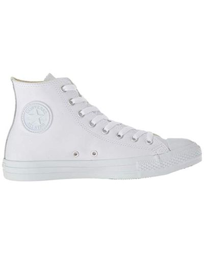 Converse Chuck Taylor All Star Leather Hi in White for Men - Lyst