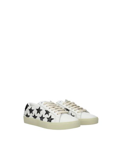 Saint Laurent Sneakers Women White in White - Lyst