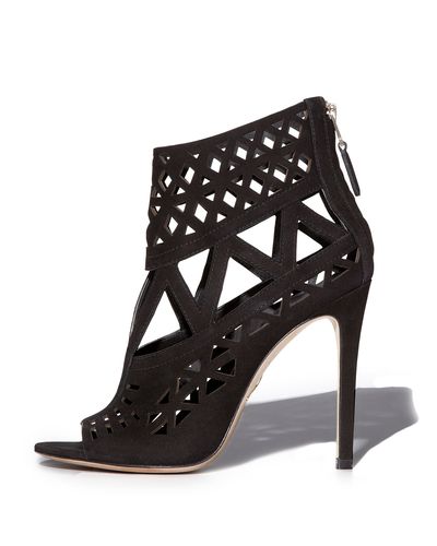 Lyst - B brian atwood Levens Suede Cutout Sandal in Black