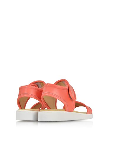 Lyst - Mm6 By Maison Martin Margiela Salmon Pink Eco Leather Flat ...