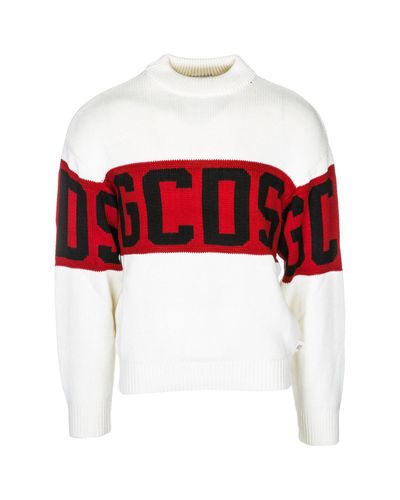 Lyst - Gcds Crew Neck Neckline Jumper Sweater Pullover in White for Men