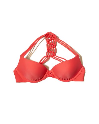 hollister red bikini top