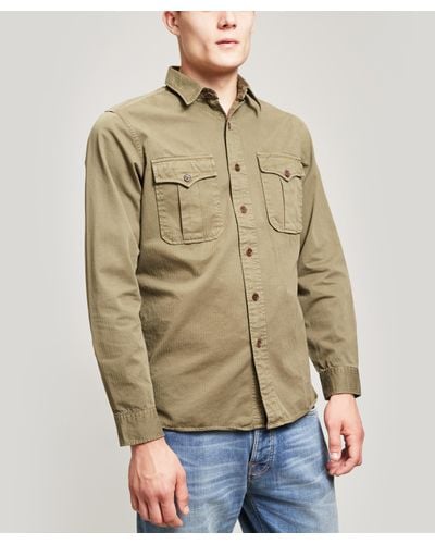 rrl herringbone twill overshirt