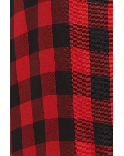 red buffalo plaid shirt dress