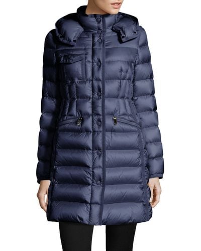 Lyst - Moncler Hermine Puffer Jacket in Blue