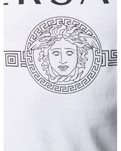 Versace Logo Print T-shirt in White for Men - Lyst