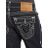 True Religion | Blue Ricky Straight Leg Contrast Stitch W/ Flap Jeans for Men | Lyst