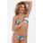 Mikoh Swimwear Lanai Low Rise Cheeky Bikini Bottom - Botanical Forest Green Print