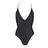 ViX Twisted Lace Up Back One Piece Swimsuit - Black