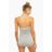 Norma Kamali Gray Bill Mio Halter Sweetheart Neckline One Piece Swimsuit - Light Grey