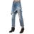 R13 Blue Double Classic Shredded Jean Jasper W/ Rips
