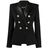 Blazer con doble botonadura Balmain de color Black