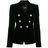 Blazer con doble botonadura Balmain de color Black