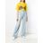 Maison Margiela Blue Cut-out Wide Leg Jeans